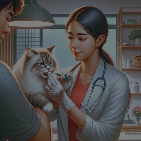 What's the Correct Procedure for Administering Medication to a Reluctant Cat?