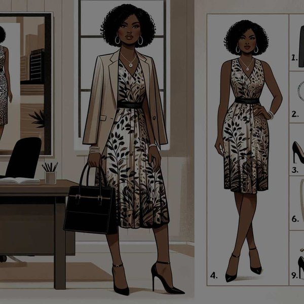 What Are the Essential Tips for Styling a Bold Print Midi Dress for Work?